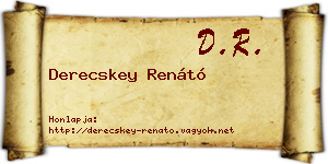 Derecskey Renátó névjegykártya