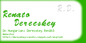 renato derecskey business card
