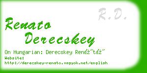 renato derecskey business card